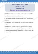 Đề kiểm tra 15 phút Văn 8 - Đề số 15